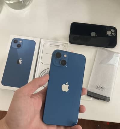 iphone 13 Blue معاه حاجته كلها وتربروف