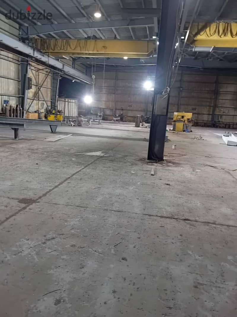 Factory For Sale With Commercial Price, 3313 Sqm, Engineering Activity Manufacturing Iron Trusses, It Has A Truss on 1000 Sqm, 11 M Heigh In Badr City 0