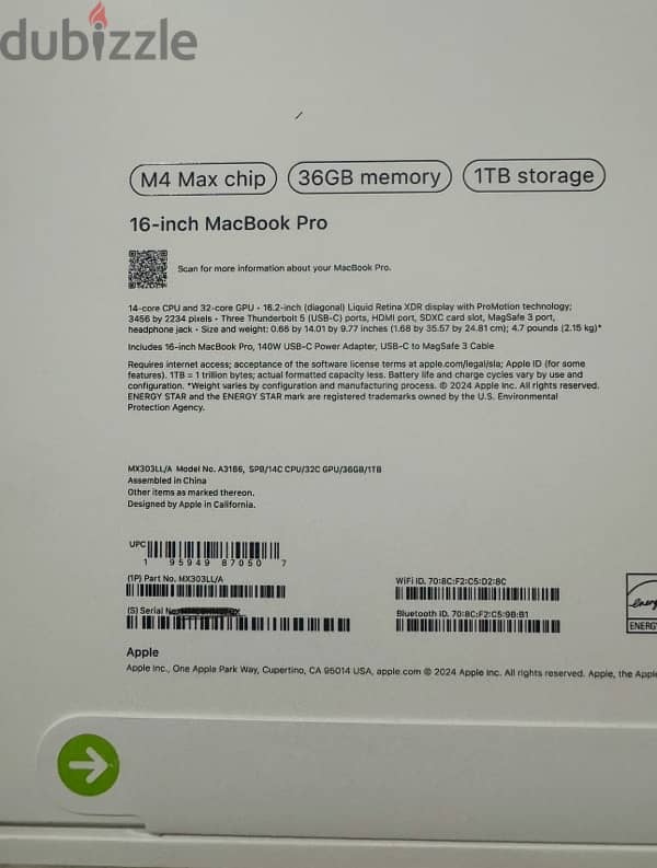 New 16in MacBook Pro M4 Max sealed 1