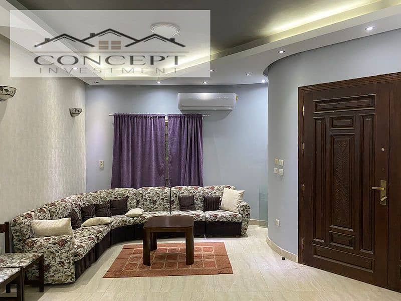 For Rent Apartment With Garden Furnished In El Yasmeen 0