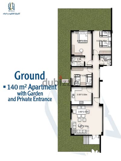 A Ground Apartment 140m² - A Private Garden in New Cairo - New Nerges