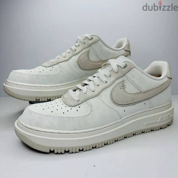 Nike Air Force 1 Luxe Mens Size 8 US Triple White Leather Sneaker 1