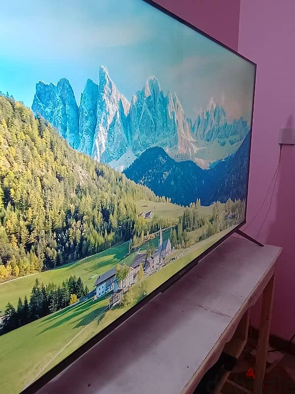 شاشة شارب سمارت بدون فريم اندرويد  ultra hd 4k 3