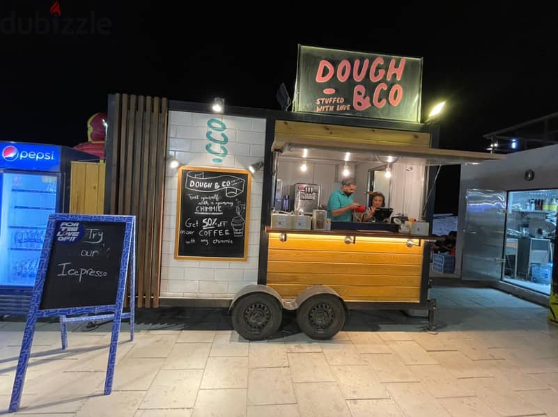 عربية مطعم كاملة للبيع food truck kiosk بارتيشن فوود تراك 1