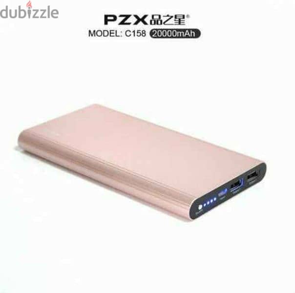 باور بنك 20000 Mah معدني ذهبي ماركة PZX و التوصيل مجاني 1