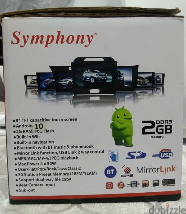 شاشه symphony android 10 1