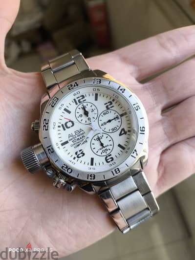 ساعه البا كرونوجراف سيكو Alba lumibrite Chronograph Watch Seiko