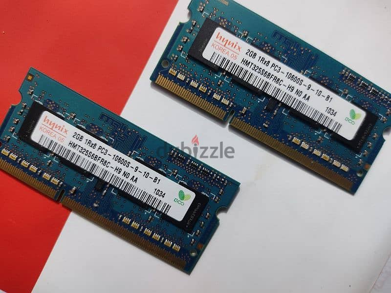 Hynix 2GB×2 DDR3(رام لابتوب) 0