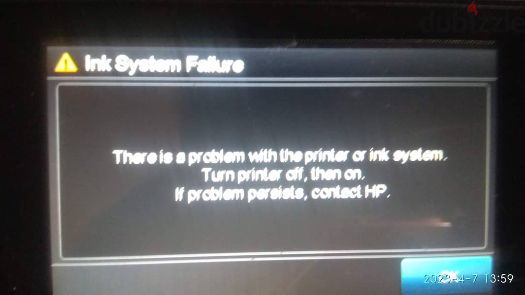 HP Office pro 8600 plus - Ink error 3