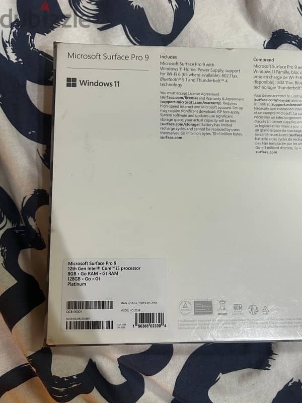 Microsoft surface pro 9  intel core i5 1