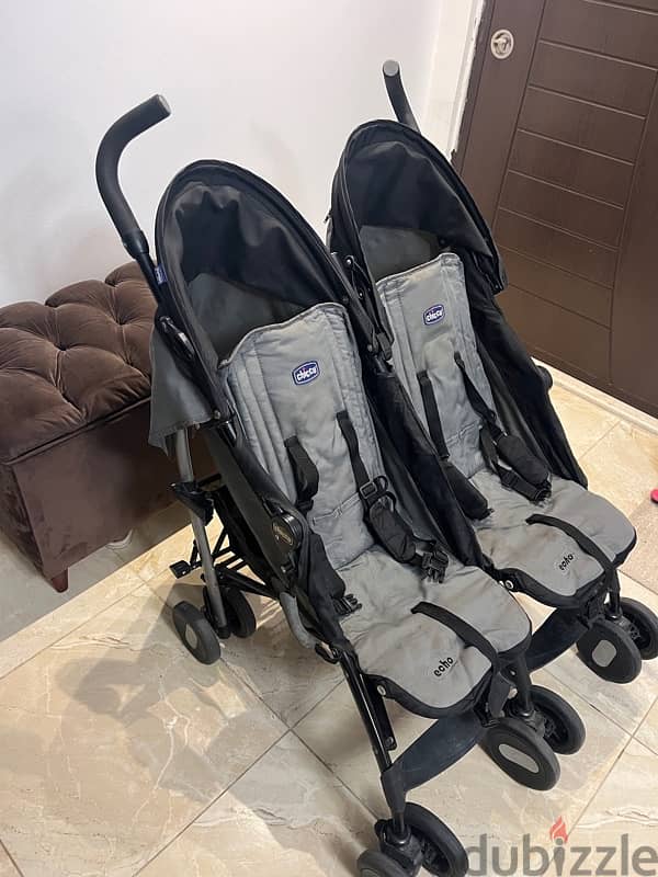 Chicco echo Twin stroller عربة أطفال توأم شيكو إيكو 2