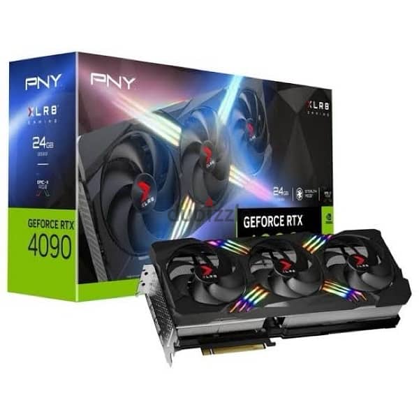 PNY NVIDIA GeForce RTX 4090 24GB GDDR6X with Triple Fan and DLSS 1