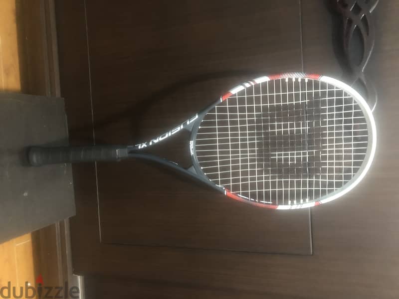 WILSON FUSION XL 2 STRUNG TENNIS RACKET 4