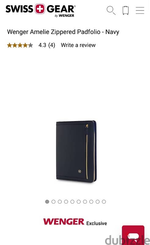 Wenger Amelie Zippered Padfolio - Navy 0