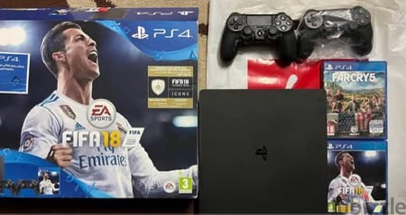 PS4 1Terra || 2 controllers || Farcry4 & fifa18 0