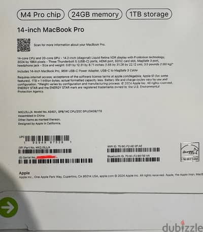 New MacBook Pro M4 Pro 1TB 20GPU Sealed