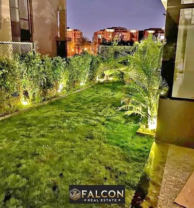 Duplex for sale with garden and landscape view in front of the airport in Taj City minutes from Nasr City and Heliopolis