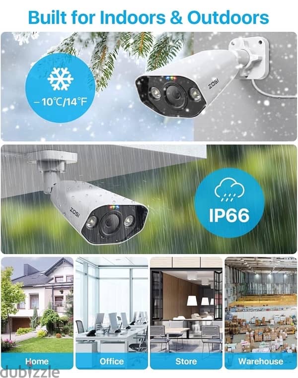 سيستم كاميرات مراقبه zosi من ألمانيا ٨ كاميرات ip 4K 2