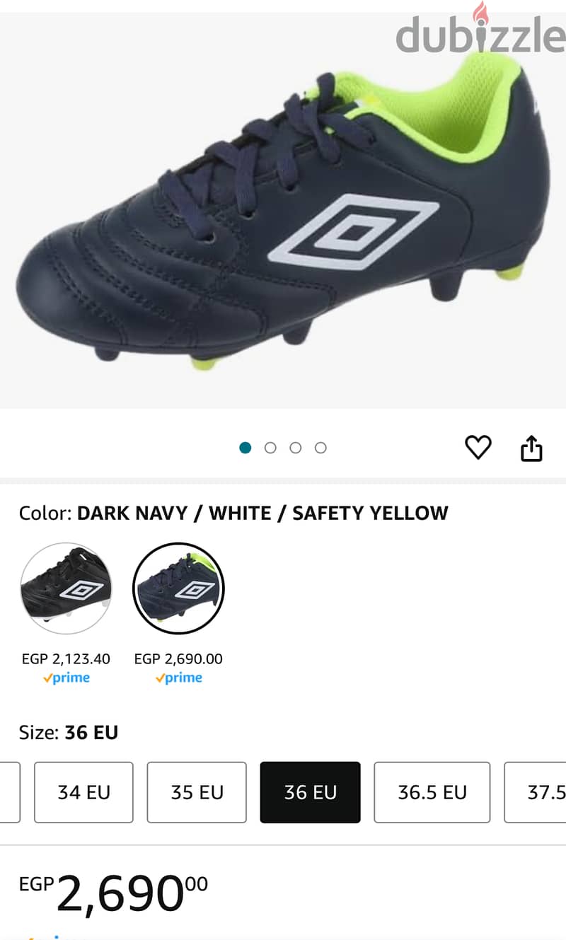 كوتشي umbro ستارز وارد الخارج مقاس 36 3