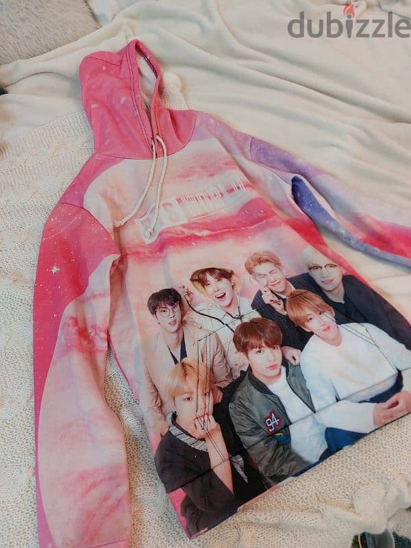 BTS pink hoodie 0