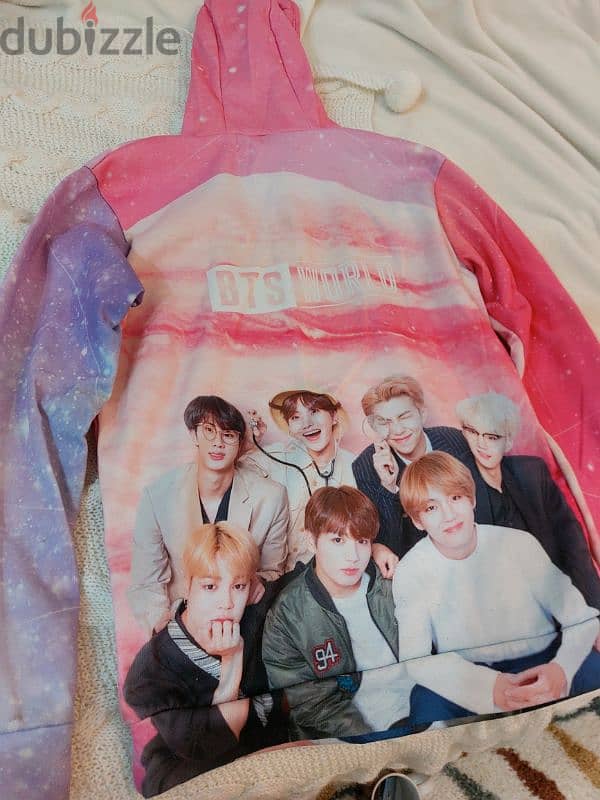 BTS pink hoodie 1