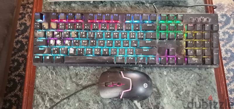 hp mechanical gaming keyboard and mouse - كيبورد و ماوس hp 2