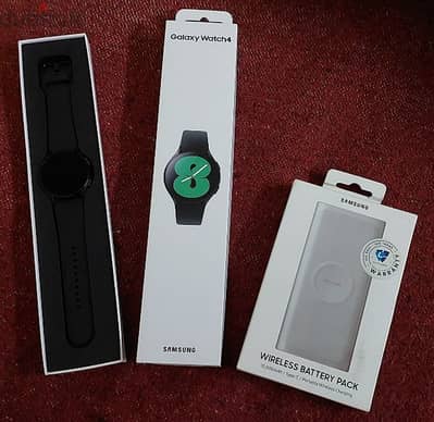 Samsung Watch 4 + Samsung Wireless Power Bank (Like New)