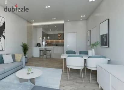 A fully finished apartment with air conditioners, located in front of Zed Towers, offering the highest ROI, with installment options for 7 years at El