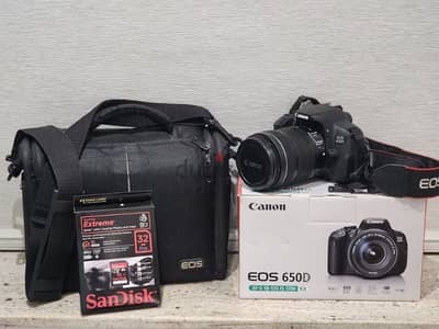 Canon 650D with 18-135 Lens and extras