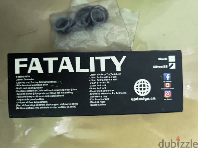 Tank vape fatality limited edition 28 mm 10