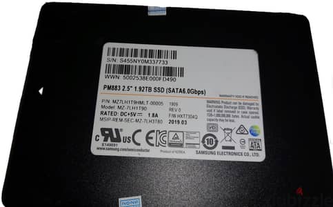 Samsung PM883 2TB SATA SSD