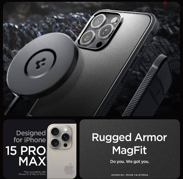 Apple Iphone 15 Pro Max Rugged Armor MagFit Case 1