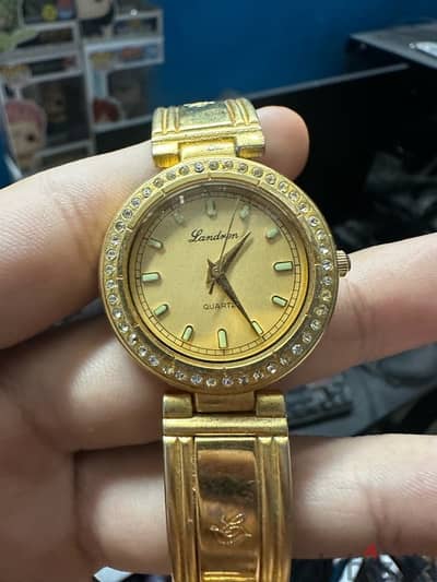 22k gold electro plated landren japanese watch