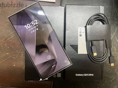 samsung glaxy s24 ultra titanium grey كسر زيرو بكل مشتملاته متفتحتش