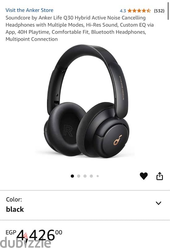 wireless headphones soundcore Q30|| 95% Noise cancellation 5