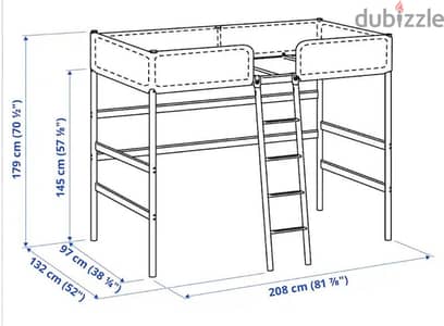سرير حديد من ايكيا