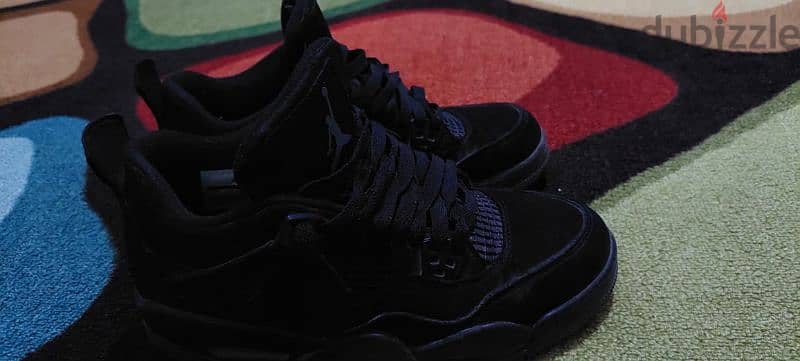 Jordan4 black cat mirror size 38 1