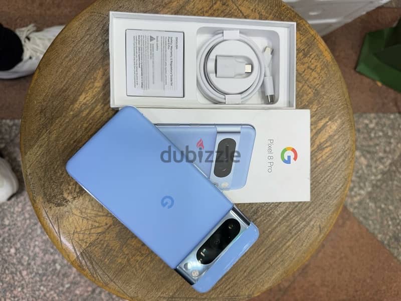 Google Pixel 8 Pro 128/12G Blue بحالة الجديد 0