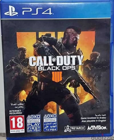 أسطوانة call of duty black ops 4 ل PS4 بحالة ممتازة الجديدة للبيع