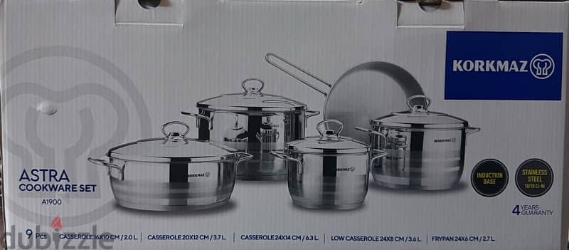 korkomaz Astra cookware set  9 pcs 0