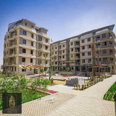 Ultra super deluxe finished apartment for sale in installments in Badya Palm Hills Compound, heart of 6th of October City, minutes from Mall of Arabia