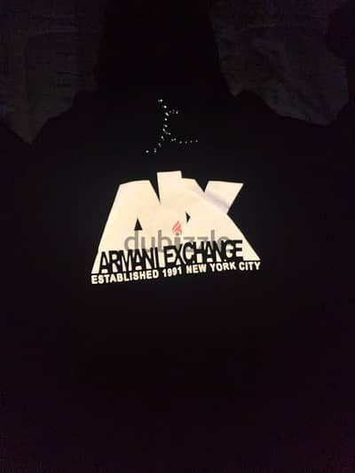 ARMANI EXCHANGE GLOW IN DARK HOODIE L