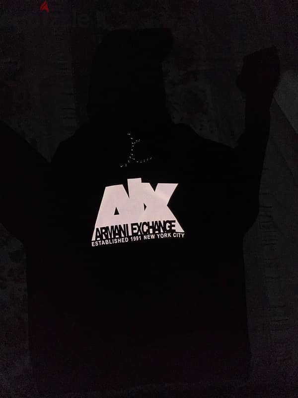 ARMANI EXCHANGE GLOW IN DARK HOODIE L 7