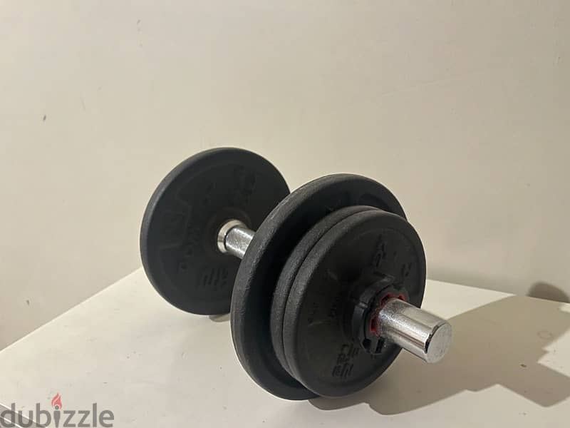 DECATHLON CORENGTH 20KG WEIGHT TRAINING DUMBBELL KIT 2