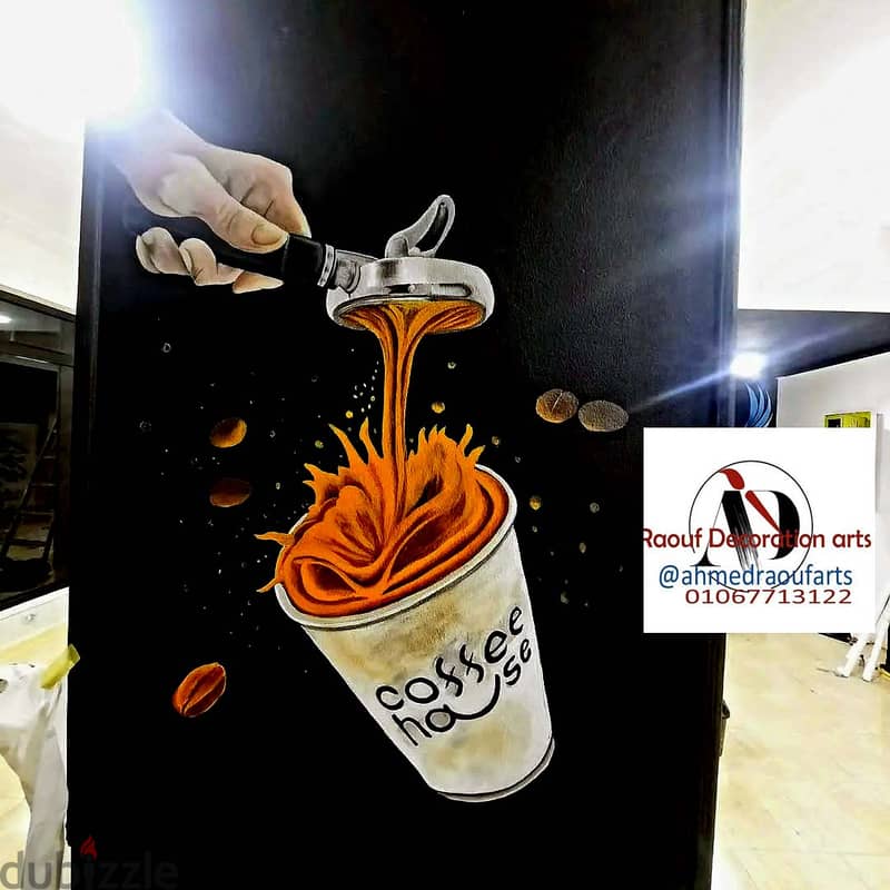 رسام ديكور رسم فني مودرن و كلاسيك رؤوف 01067713122 5