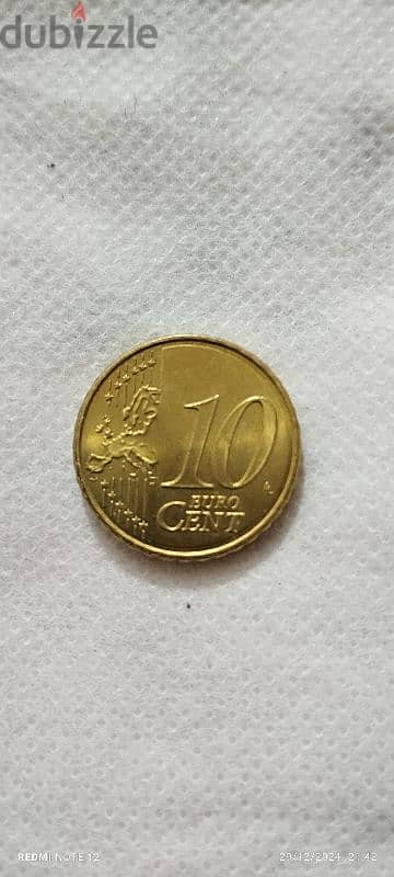 10يورو سنت اسبانيا 1