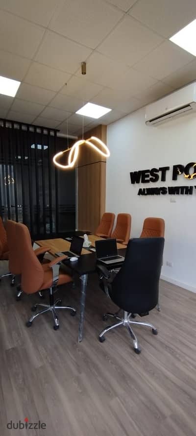 Administrative office for rent 250 m fully finished, furnished and air-conditioned in 6th of October - West Point Mall