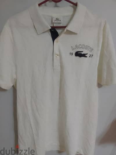 Original Lacoste White 1927 polo shirt