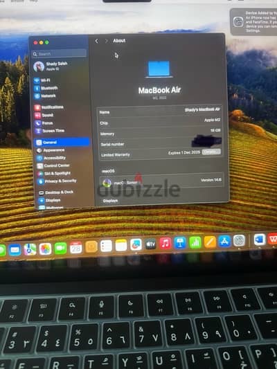 Macbook Air M2 13 inch (16GB RAM & 256 SSD) - UAE