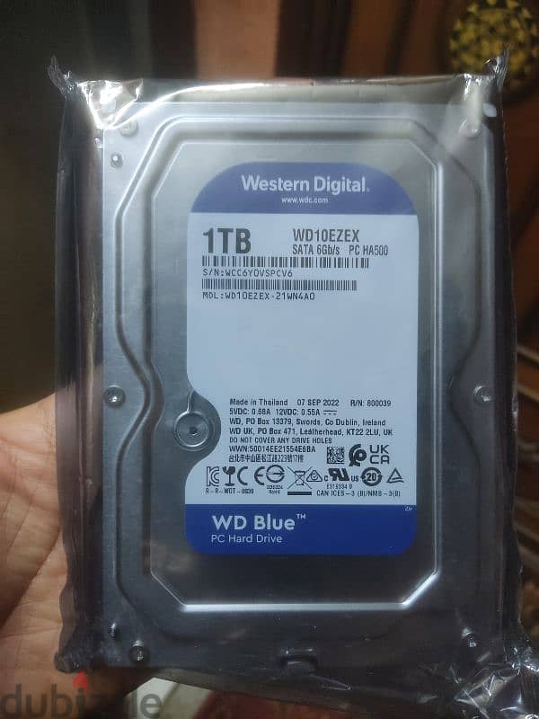 هارد Western Digital ازرق 1 تيرا زيروووو 0